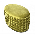 Пуф овальный плетеный оливкового цвета Pool Woven Velour варинант исполнения - 3 | Loft Concept во Владивостоке