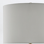 Настольная лампа белого цвета с фарфоровым основанием и латунными акцентами и тканевым абажуром Currey & Company варинант исполнения - 2 | Loft Concept во Владивостоке