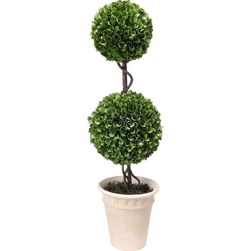 Декоративный искусственное растение Boxwood Зеленый Бежевый Коричневый Декоративный искусственное растение Boxwood Зеленый Бежевый Коричневый во Владивостоке | Loft Concept