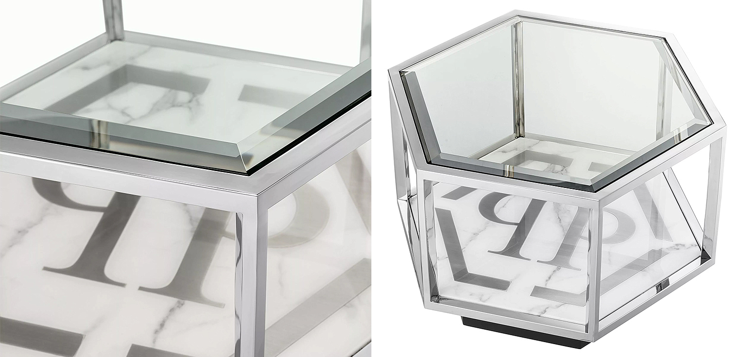 Приставной стол Philipp Plein Side Table Falcon View Chrome Приставной стол Philipp Plein Side Table Falcon View Chrome - Loft-Concept во Владивостоке
