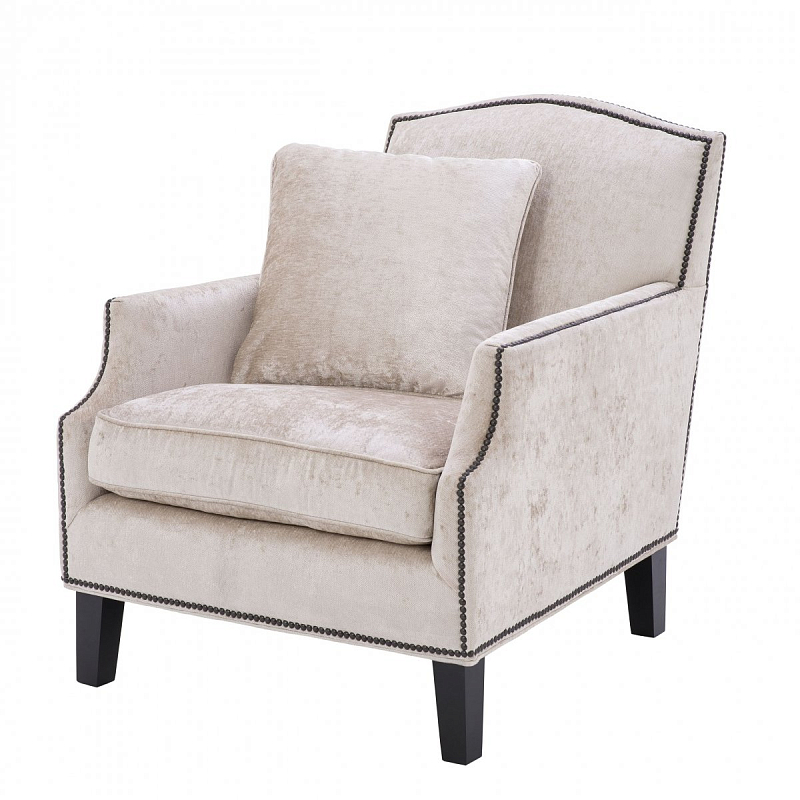 Кресло Eichholtz Chair Merlin Бежевый Черный Кресло Eichholtz Chair Merlin Бежевый Черный во Владивостоке | Loft Concept