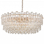 Круглая люстра с хрустальными подвесками на золотистом каркасе Gorgeous Crystal Light варинант исполнения - 9 | Loft Concept во Владивостоке
