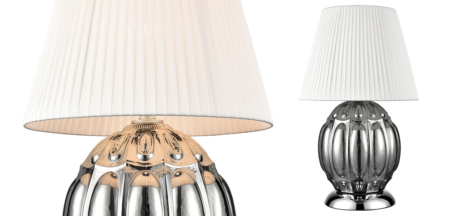 Настольная лампа ХРОМ Hailey Chrome Table Lamp Настольная лампа ХРОМ Hailey Chrome Table Lamp - Loft-Concept во Владивостоке