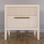 Прикроватная Тумбочка Primo с двумя ящиками Светлый дуб варинант исполнения - 1 | Loft Concept во Владивостоке