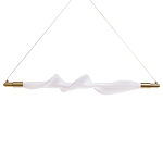 Люстра горизонтальная с волнистым белым плафоном Golden Swirl варинант исполнения - 1 | Loft Concept во Владивостоке
