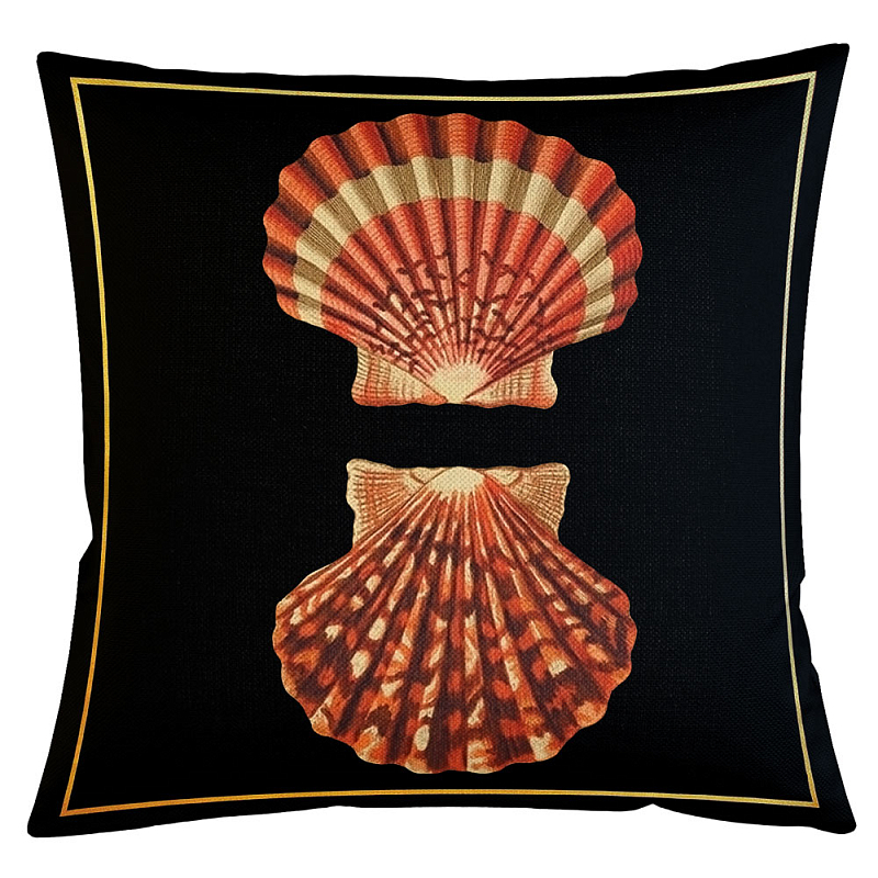Декоративная подушка Scallop Бежевый Черный Декоративная подушка Scallop Бежевый Черный во Владивостоке | Loft Concept