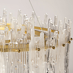 Люстра круглая с прозрачными стержнями разной длины Textured Glass Chandelier варинант исполнения - 7 | Loft Concept во Владивостоке