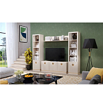 Шкаф-витрина с полками и стеклянной дверкой Satin Furniture варинант исполнения - 3 | Loft Concept во Владивостоке