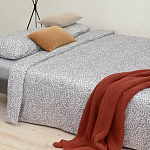 Постельное белье серого цвета с рисунком 200х220 см Blossom Essence варинант исполнения - 5 | Loft Concept во Владивостоке