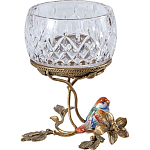 Чаша на ножке из стекла с бронзовыми элементами Bronze Branch варинант исполнения - 1 | Loft Concept во Владивостоке