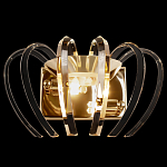 Бра золотого цвета с изогнутыми хрустальными элементами Radiant Ribbons варинант исполнения - 1 | Loft Concept во Владивостоке