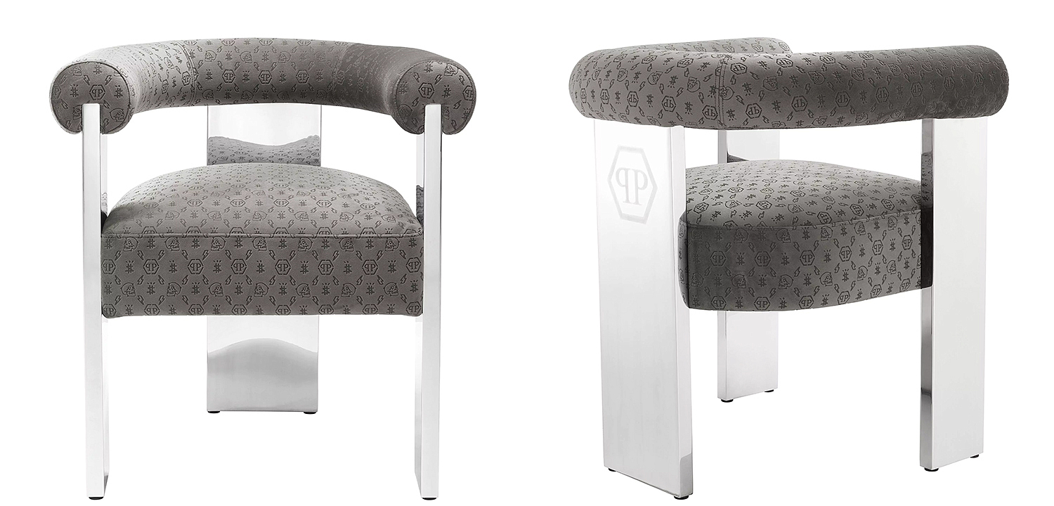 Стул Philipp Plein Dining Chair Icon Grey Стул Philipp Plein Dining Chair Icon Grey - Loft-Concept во Владивостоке