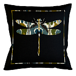 Подушка декоративная стрекоза сине-зелёный орнамент Ikat Pattern варинант исполнения - 1 | Loft Concept во Владивостоке