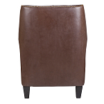 Кресло из натуральной кожи c мягкими подлокотниками на 4-х деревянных ножках из массива бука Joseph Armchair brown варинант исполнения - 3 | Loft Concept во Владивостоке