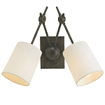 Бра с двумя тканевыми абажурами в форме цилиндра Prerequisites варинант исполнения - 2 | Loft Concept во Владивостоке