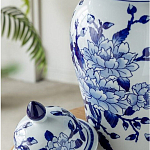 Ваза с крышкой и синим цветочным узором Blue & White Ornament  варинант исполнения - 6 | Loft Concept во Владивостоке