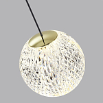 Подвесной светильник с прозрачным рифленым плафоном в форме шара Crystal Globule варинант исполнения - 6 | Loft Concept во Владивостоке