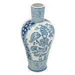 Ваза с голубым цветочным рисунком 43 см Blue & White Ornament варинант исполнения - 1 | Loft Concept во Владивостоке