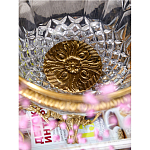 Чаша из прозрачного стекла с ручками и ободком из бронзы Eden Garden варинант исполнения - 4 | Loft Concept во Владивостоке