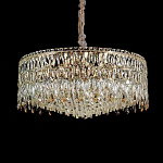 Люстра круглая с хрустальными подвесками на золотистом каркасе Roul Crystal Light варинант исполнения - 7 | Loft Concept во Владивостоке