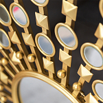 Зеркало-солнце в раме из металла с золотыми с лучами Rays of Peace варинант исполнения - 2 | Loft Concept во Владивостоке