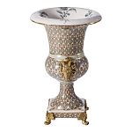 Ваза с овнами из фарфора с бронзовыми элементами Bronze Aries варинант исполнения - 3 | Loft Concept во Владивостоке