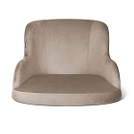 Барный стул со спинкой и подлокотниками на 4-х коричневых ножках Бежевый Велюр Ava Charm варинант исполнения - 2 | Loft Concept во Владивостоке