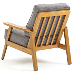 Кресло с каркасом из массива дуба Deniaud Oak Grey Armchair варинант исполнения - 4 | Loft Concept во Владивостоке
