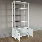 Стеллаж со стеклянными полками Elsa Dreams White варинант исполнения - 5 | Loft Concept во Владивостоке