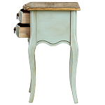 Прикроватная тумба из массива березы светло-бирюзовая Montmartre Provence Bedside Table варинант исполнения - 6 | Loft Concept во Владивостоке