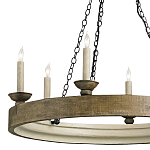 Люстра в форме кольца на 3-х черных цепях Glitter City Lights варинант исполнения - 1 | Loft Concept во Владивостоке