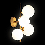 Бра с золотым основанием и 5-ю белыми шарообразными плафонами Bubble варинант исполнения - 3 | Loft Concept во Владивостоке