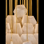 Люстра с фигурными подвесками из натурального камня Glowing Spheres варинант исполнения - 4 | Loft Concept во Владивостоке