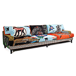 Большой Трехместный Диван с цветным принтом Qalakabusha Large Sofa варинант исполнения - 2 | Loft Concept во Владивостоке