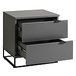 Тумба прикроватная цвета графит с ящиками Strict Lines варинант исполнения - 4 | Loft Concept во Владивостоке