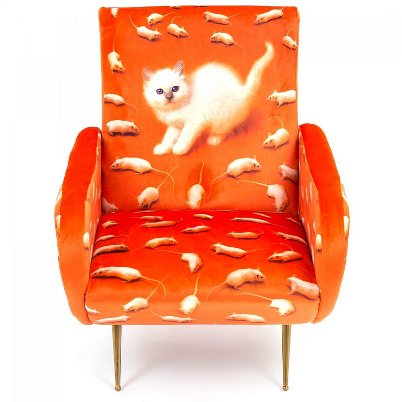 Кресло Seletti Armchair Kitten Оранжевый Латунь Кресло Seletti Armchair Kitten Оранжевый Латунь во Владивостоке | Loft Concept