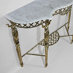 Консоль бронзовая с мраморной столешницей Bronze Console варинант исполнения - 1 | Loft Concept во Владивостоке