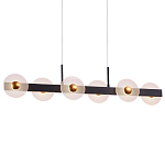 Линейный подвесной светильник с круглыми плафонами и золотистыми акцентами Aurelia Circles варинант исполнения - 1 | Loft Concept во Владивостоке