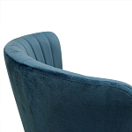 Барный стул со спинкой на 4-х деревянных ножках Синий Велюр Ava Charm варинант исполнения - 5 | Loft Concept во Владивостоке