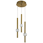 Подвесной светильник с 3-мя плафонами Celestin Spheres Brass Hanging Lamp варинант исполнения - 2 | Loft Concept во Владивостоке