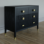 Бельевой Комод с 4 ящиками Elsa Dreams Black варинант исполнения - 1 | Loft Concept во Владивостоке