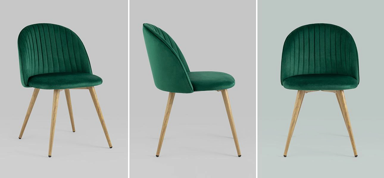 Стул Miruna Chair Изумрудно-Зеленый Велюр Стул Miruna Chair Изумрудно-Зеленый Велюр - Loft-Concept во Владивостоке