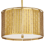 Люстра с золотым фактурным каркасом и тканевым абажуром Lustery Gold варинант исполнения - 2 | Loft Concept во Владивостоке