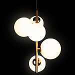 Подвесной светильник с 5-ю белыми шарообразными плафонами Bubble Chandelier варинант исполнения - 4 | Loft Concept во Владивостоке