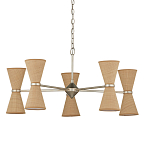 Люстра серебряного цвета с тканевыми абажурами Loft Rope Light варинант исполнения - 2 | Loft Concept во Владивостоке