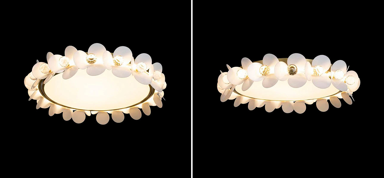Потолочный светильник Белые Цветы White Flowers Ceiling lamp D 48 Потолочный светильник Белые Цветы White Flowers Ceiling lamp D 48 - Loft-Concept во Владивостоке