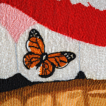 Картина вышивка бисером Grill Cut Out With Butterfly варинант исполнения - 2 | Loft Concept во Владивостоке