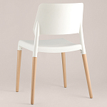 Пластиковый стул на ножках из массива бука Ferret White 4 шт варинант исполнения - 5 | Loft Concept во Владивостоке