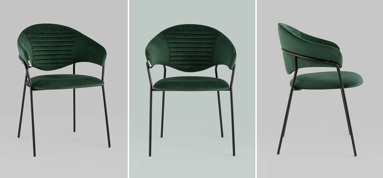 Стул Alexis Chair Зеленый Велюр Стул Alexis Chair Зеленый Велюр - Loft-Concept во Владивостоке