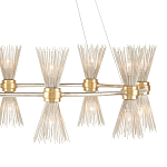 Люстра круглая с фактурными абажурами из тонких металлических палочек Wild Thorns варинант исполнения - 1 | Loft Concept во Владивостоке